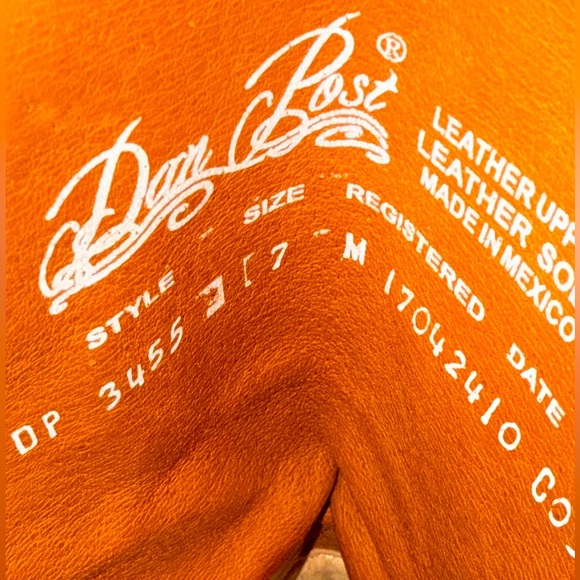 Dan Post Sidewinder Red Leather Western Cowboy Boots size 7M Womens. - Picture 9 of 9